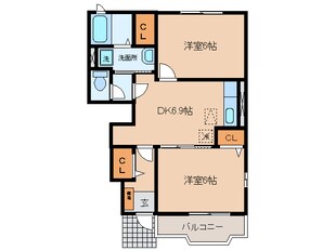 上横須賀駅 徒歩12分 1階の物件間取画像